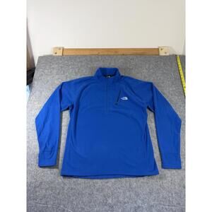 The North Face Men’s Large 1/4 Zip Micro Fleece Pullover Fleece Blue